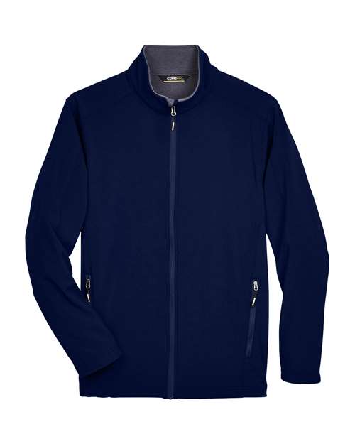 Men's Tall Cruise Two-Layer Fleece Bonded Soft Shell Jacket - Classic Navy Front