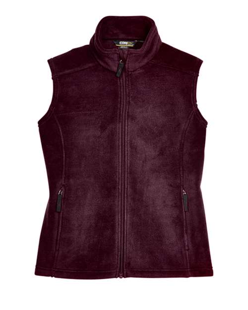 Women's Journey Fleece Vest - Burgundy Front