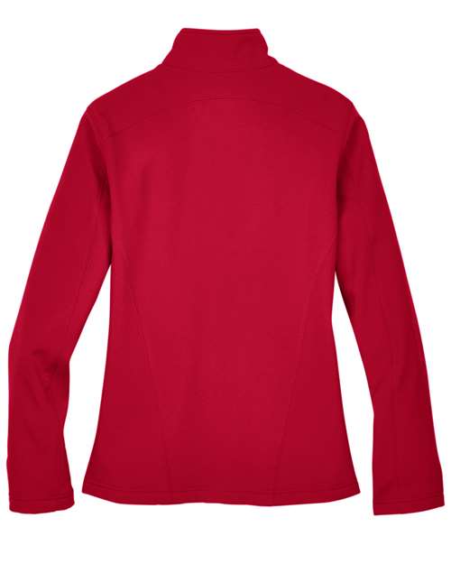 Women's Cruise Two-Layer Fleece Bonded Soft Shell Jacket - Classic Red Back