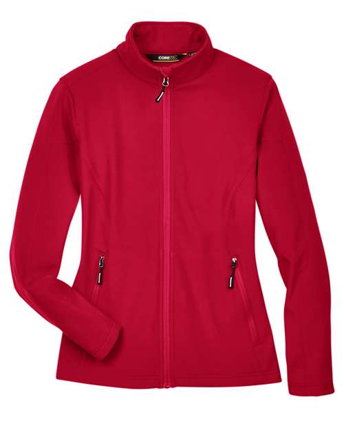 Women's Cruise Two-Layer Fleece Bonded Soft Shell Jacket - Classic Red Front