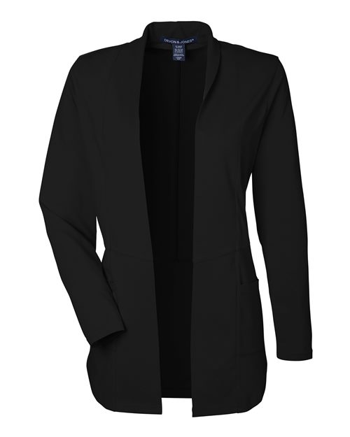 Women's Raleigh Stretch Cardigan - Black Front