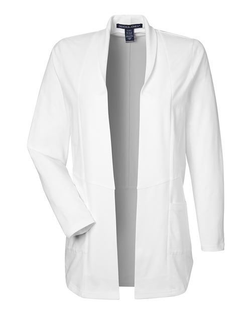 Women's Raleigh Stretch Cardigan - White Front