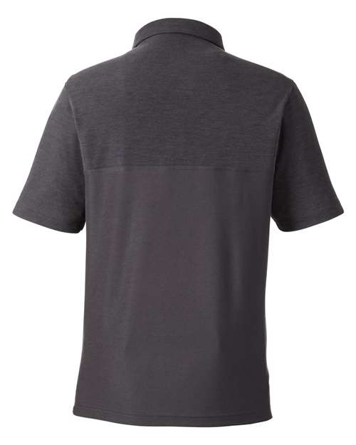 Men's Fusion ChromaSoft™ Colorblock Polo - Carbon/ Carbon Heather Back