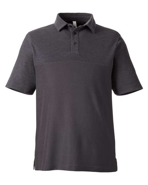 Men's Fusion ChromaSoft™ Colorblock Polo - Carbon/ Carbon Heather Front