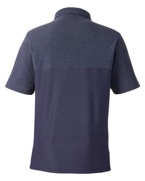 Men's Fusion ChromaSoft™ Colorblock Polo - Classic Navy/ Classic Navy Heather Back