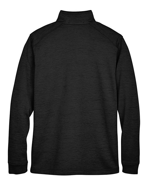 Men's Newbury Mélange Fleece Quarter-Zip Pullover - Black Heather Back