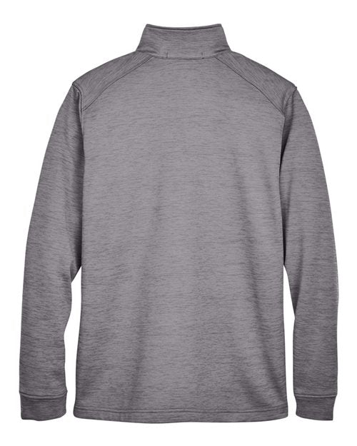 Men's Newbury Mélange Fleece Quarter-Zip Pullover - Dark Grey Heather Back
