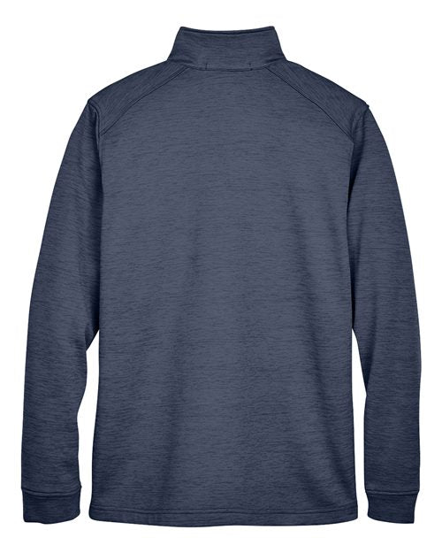 Men's Newbury Mélange Fleece Quarter-Zip Pullover - Navy Heather Back