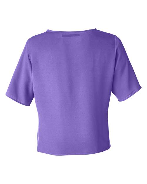 Women's Perfect Fit™ Tie Front Blouse - Grape Back