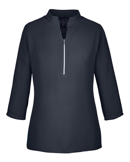 Women's Perfect Fit™  Three-Quarter Sleeve Crepe Tunic - Black Front