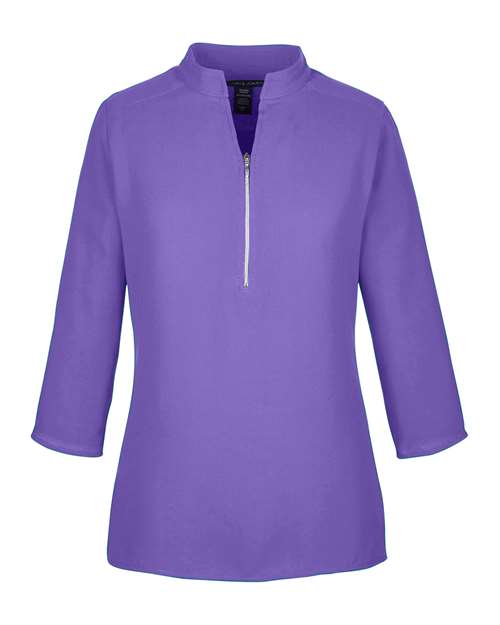 Women's Perfect Fit™  Three-Quarter Sleeve Crepe Tunic - Grape Front