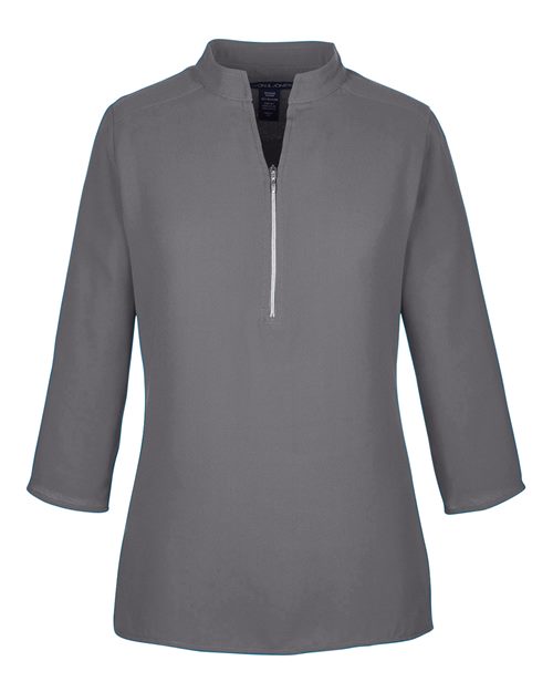 Women's Perfect Fit™  Three-Quarter Sleeve Crepe Tunic - Graphite Front