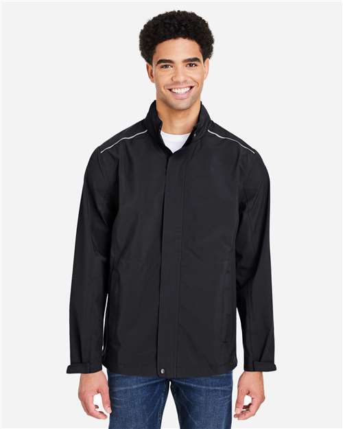 CORE365 Men's Barrier Packable Waterproof Rain Jacket - Model Front