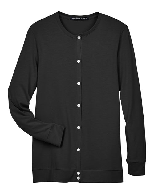 Women's Perfect Fit™ Ribbon Cardigan - Black Front