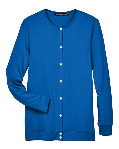 Women's Perfect Fit™ Ribbon Cardigan - French Blue Front
