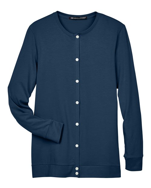 Women's Perfect Fit™ Ribbon Cardigan - Navy Front