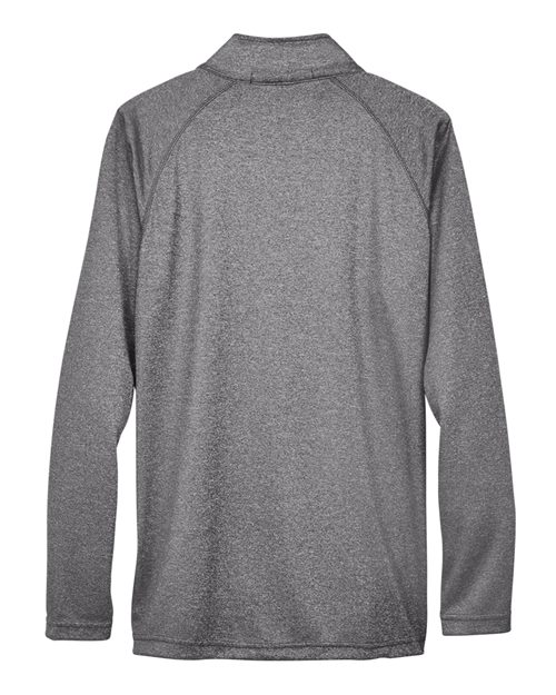 Men's Stretch Tech-Shell® Compass Quarter-Zip Pullover - Dark Grey Heather Back
