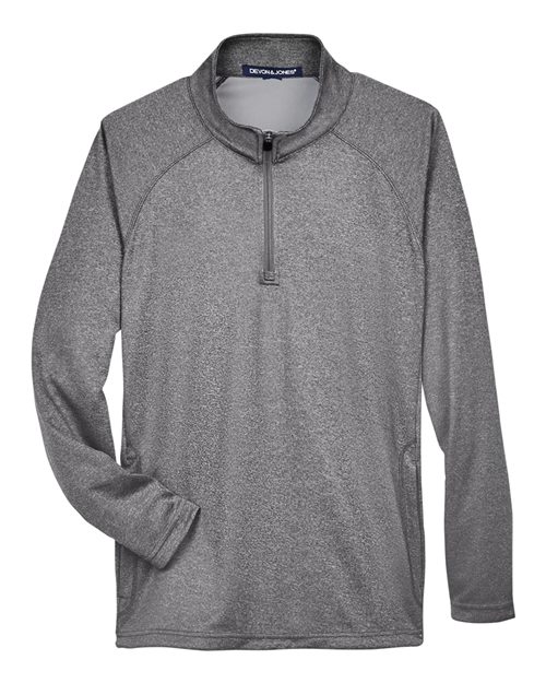 Men's Stretch Tech-Shell® Compass Quarter-Zip Pullover - Dark Grey Heather Front