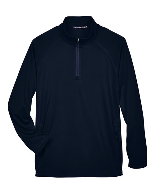Men's Stretch Tech-Shell® Compass Quarter-Zip Pullover - Navy Front