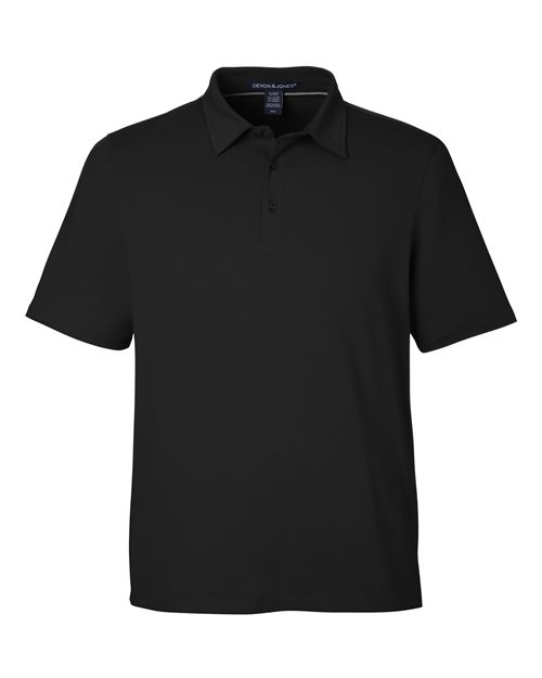 Men's Raleigh Stretch Polo - Black Front