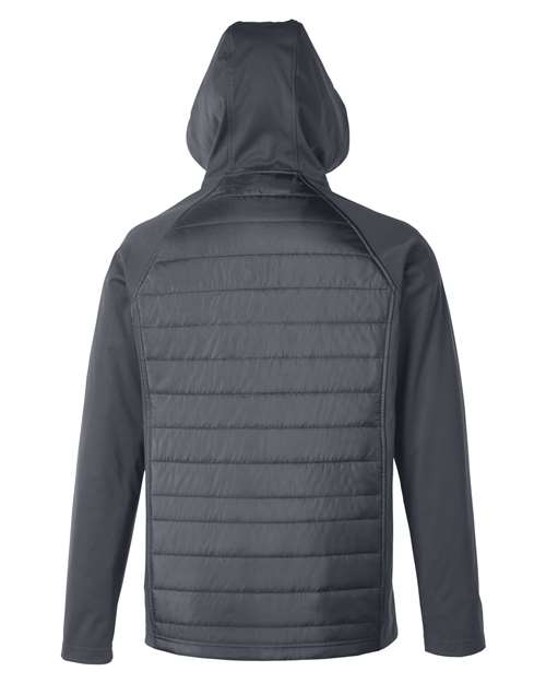 Unisex Techno Lite Hybrid Hooded Jacket - Carbon Back