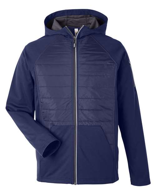 Unisex Techno Lite Hybrid Hooded Jacket - Classic Navy Front