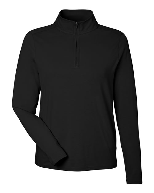 Women's Raleigh Stretch Quarter-Zip Pullover - Black Front