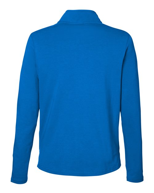 Women's Raleigh Stretch Quarter-Zip Pullover - French Blue Back