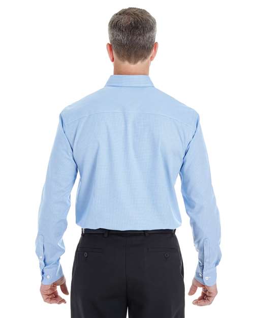 Men's Crown Collection® Royal Dobby Dress Shirt - French Blue Back