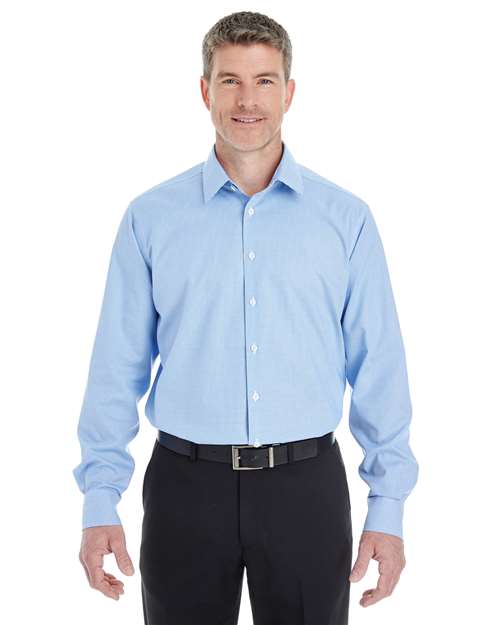 Men's Crown Collection® Royal Dobby Dress Shirt - French Blue Front
