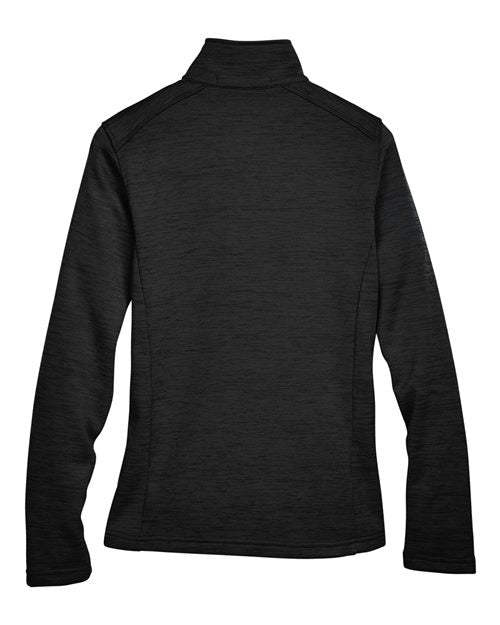 Women's Newbury Mélange Fleece Quarter-Zip Pullover - Black Heather Back