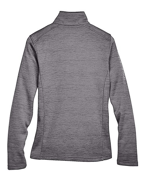 Women's Newbury Mélange Fleece Quarter-Zip Pullover - Dark Grey Heather Back