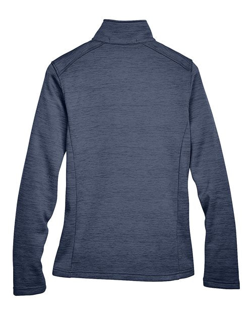 Women's Newbury Mélange Fleece Quarter-Zip Pullover - Navy Heather Back