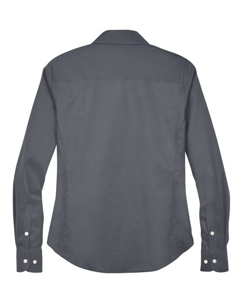 Women's Crown Collection® Solid Stretch Twill Woven Dress Shirt - Graphite Back