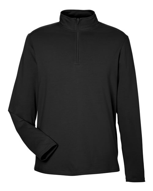 Men's Raleigh Stretch Quarter-Zip Pullover - Black Front