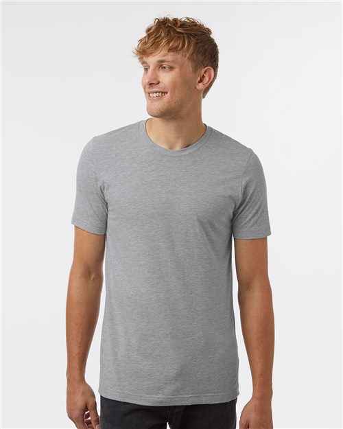 Unisex Combed CVC T-Shirt - Solid Black Front