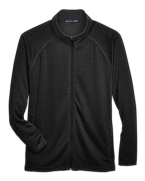 Devon & Jones Men's Stretch Tech-Shell® Compass Full-Zip Jacket - Black Front