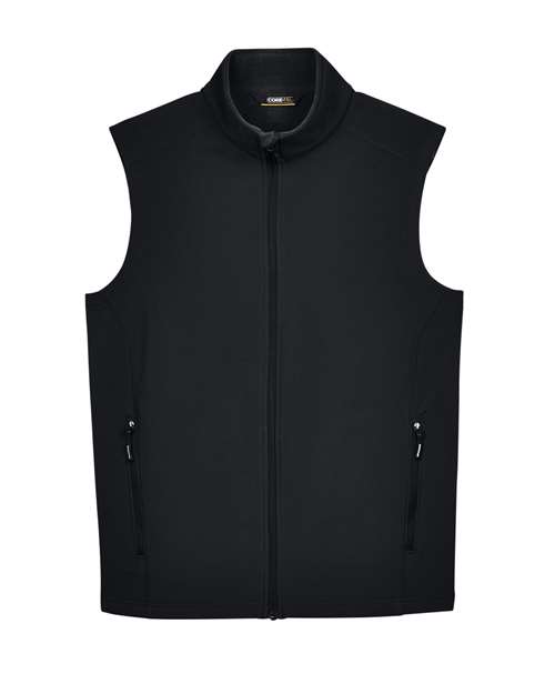 Men's Cruise Two-Layer Fleece Bonded Soft Shell Vest - Black Front