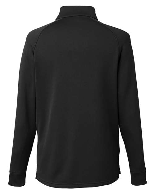 Unisex Fusion ChromaSoft™ Fleece Quarter-Zip Pullover - Black Back