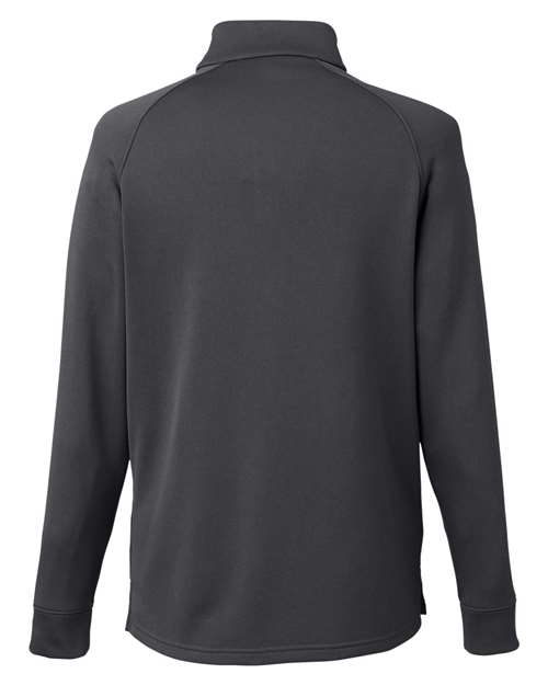Unisex Fusion ChromaSoft™ Fleece Quarter-Zip Pullover - Carbon Back