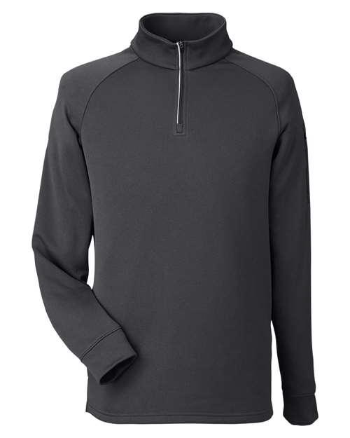 Unisex Fusion ChromaSoft™ Fleece Quarter-Zip Pullover - Carbon Front