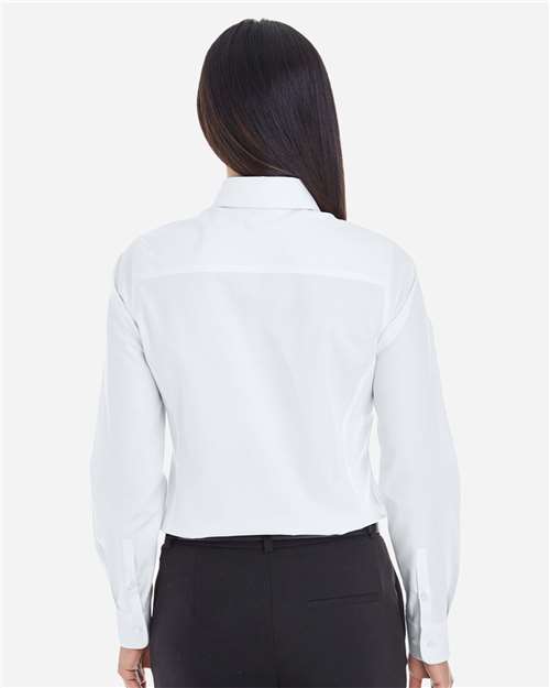Women's Crown Collection® Royal Dobby Woven Dress Shirt - White Back