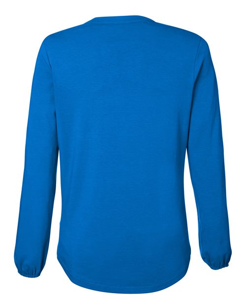 Women's Raleigh Half-Placket Knit Top - French Blue Back