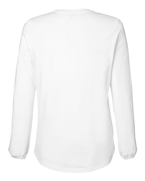Women's Raleigh Half-Placket Knit Top - White Back