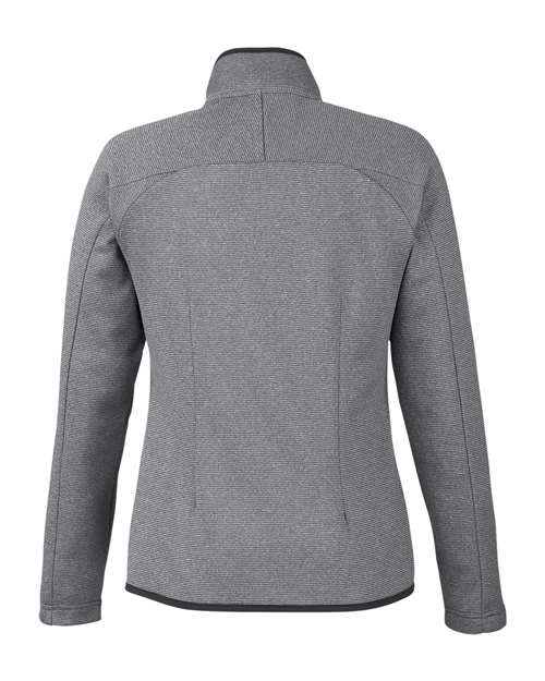 Women's Venture Heathered Stripe Full-Zip Jacket - Black/ White Back