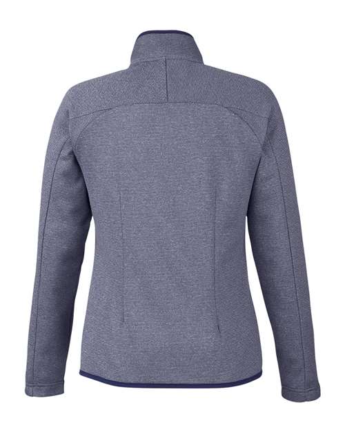 Women's Venture Heathered Stripe Full-Zip Jacket - Classic Navy/ White Back