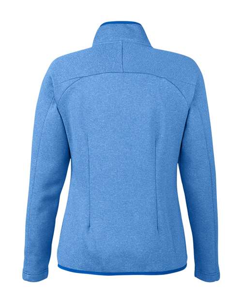 Women's Venture Heathered Stripe Full-Zip Jacket - True Royal/ White Back