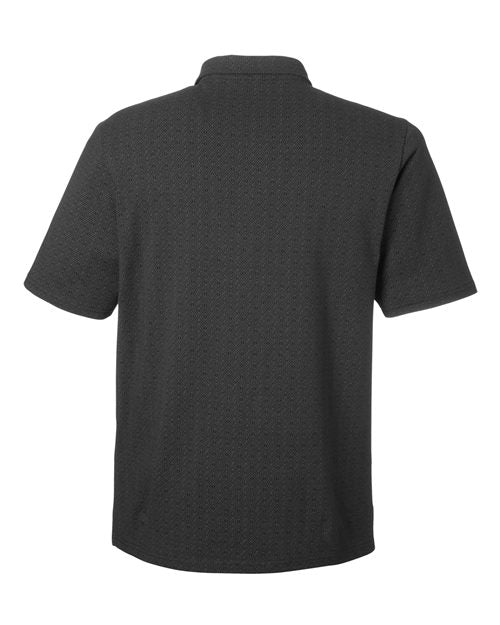 Men's Crownlux Performance® Geo Polo - Black/ Graphite Back