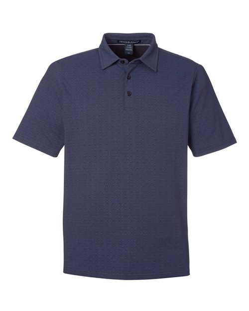 Men's Crownlux Performance® Geo Polo - Navy/ French Blue Front