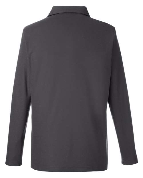 Men's Fusion ChromaSoft™ Long Sleeve Pique Polo - Carbon Back